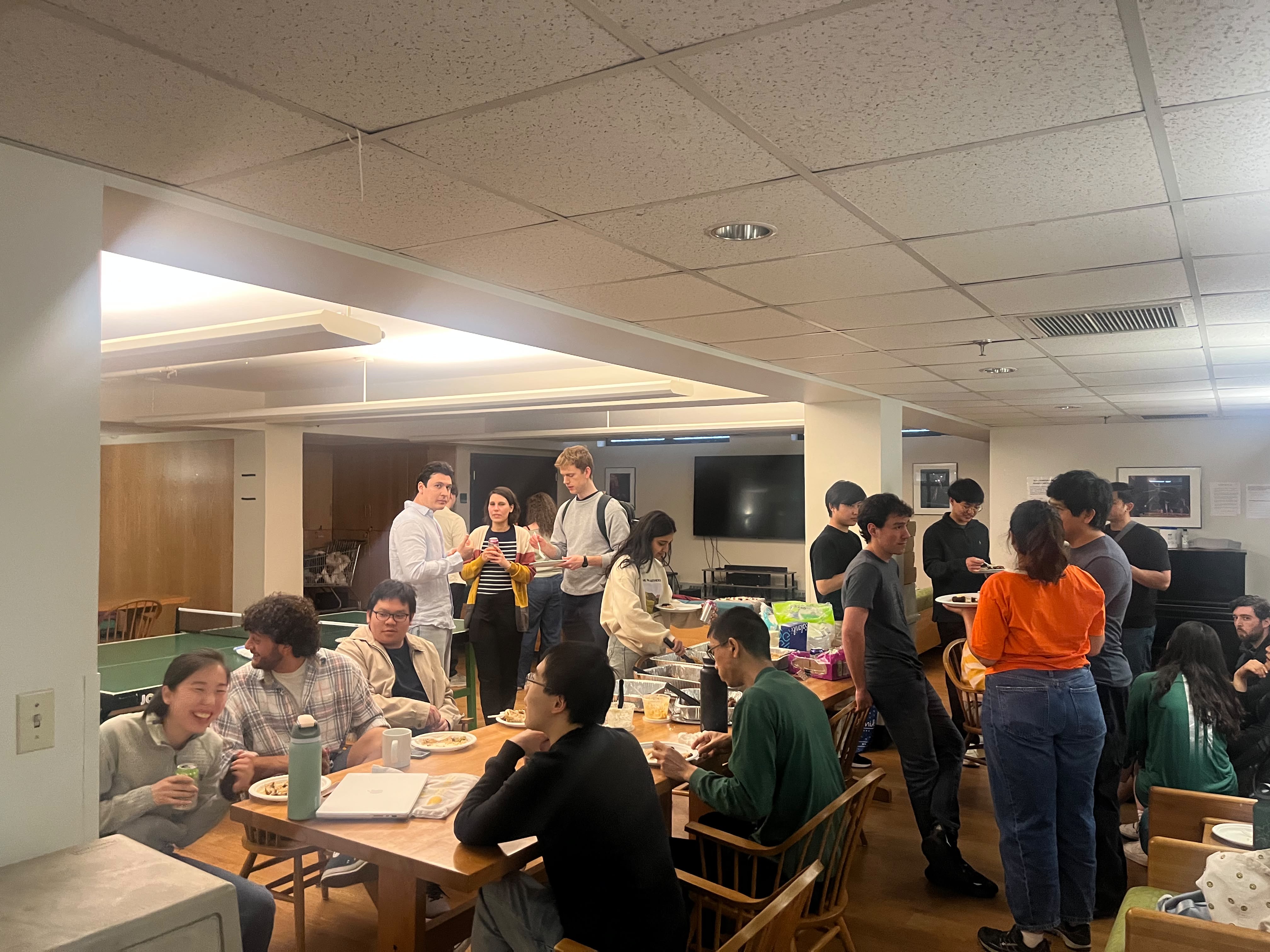 Food and residents at the Edgerton study break